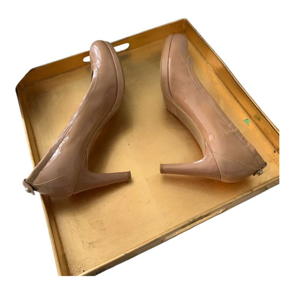 Stuart Weitzman Beige Patent Leather Heels Size 9 Medium - Picture 7 of 8